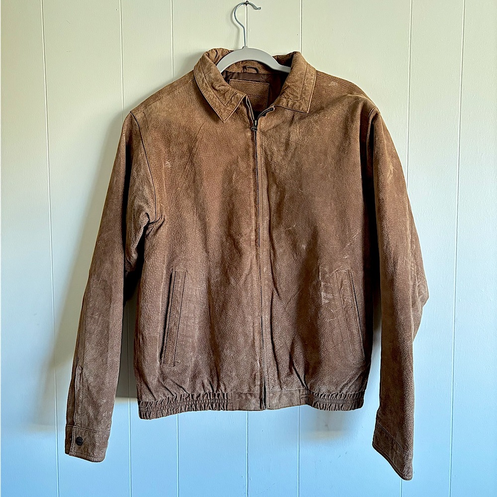 Knightsbridge Men’s Leather Suede Jacket small